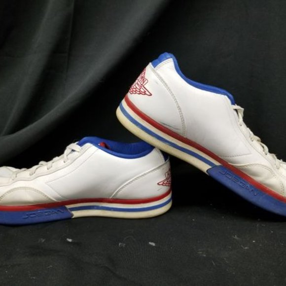 Retro Air Jordan Philly Low Rise Shoe Sz 9 Leather, White, Round Toe - Picture 3 of 10